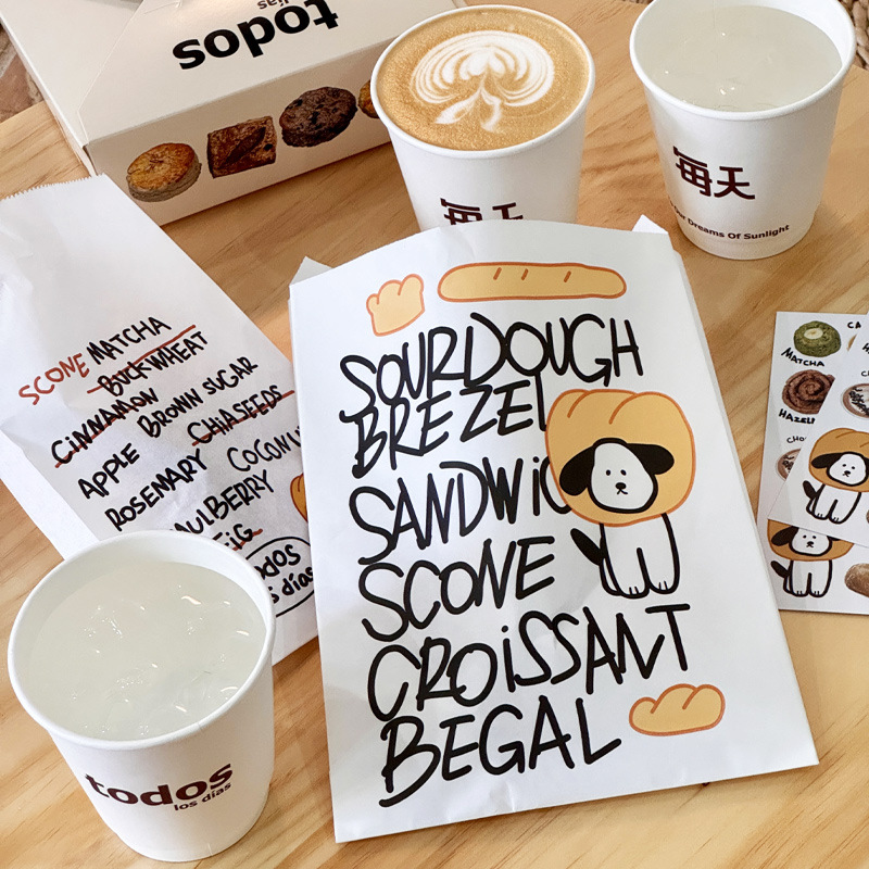 餐廳用紙袋與防油紙袋實拍