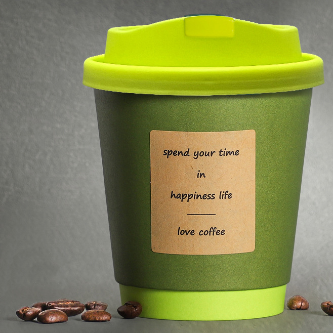 外帶紙杯與品牌印刷示意